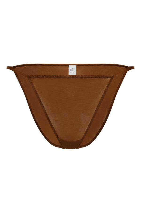 Kestane Rengi Yumuşak File Telli Bikini