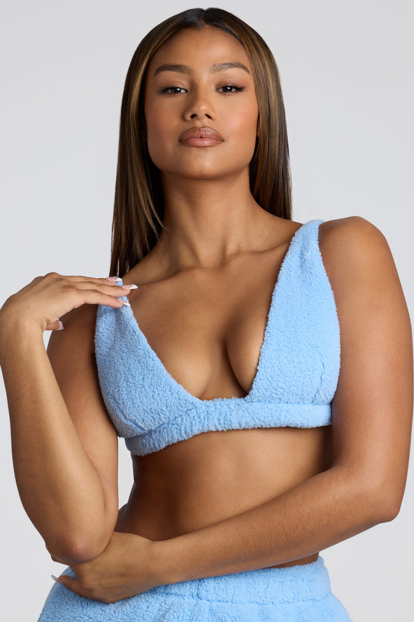Bebek Mavisi V Yaka Polar Bralet