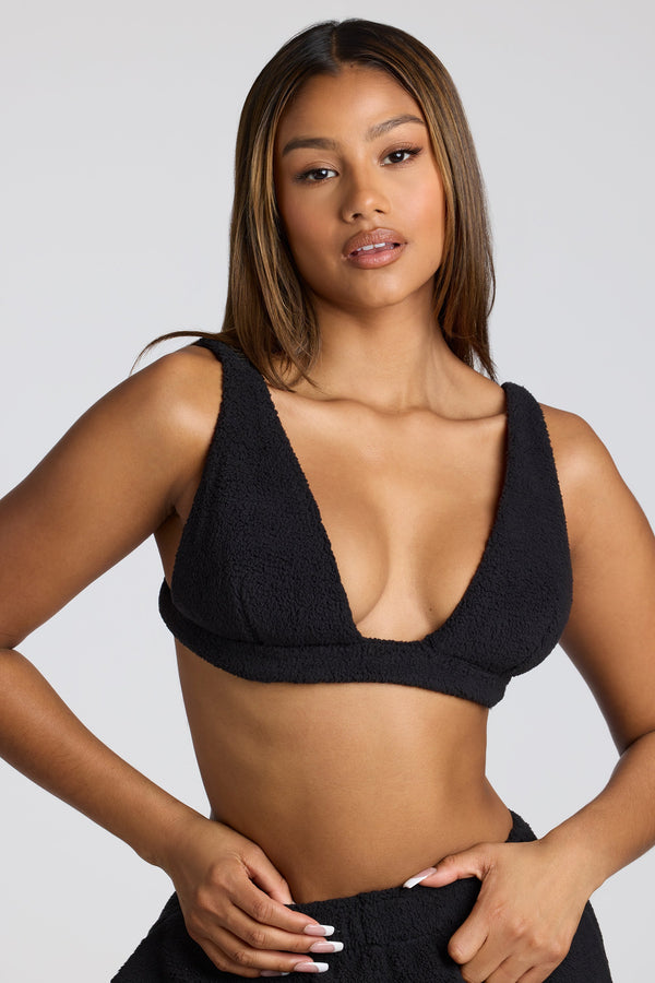 Siyah V Yaka Polar Bralet