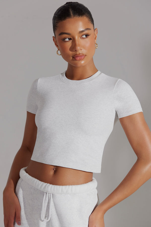 Heather Gri Kap Kollu Bebek Tişörtü