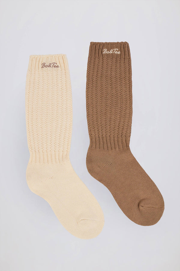 Çoklu Slouchy Ribana Çorap Paketi