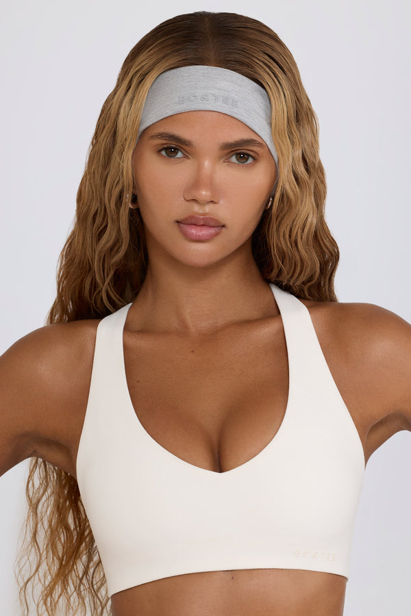 Gri Marl Yumuşak Aktif Kafa Bandı